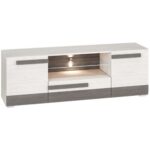 Bild von MLMEBLE Szafka Rtv Blanco 0901 Sosna Śnieżna/new Gray